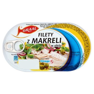 Filety z Makreli w Oleju Graal 170G