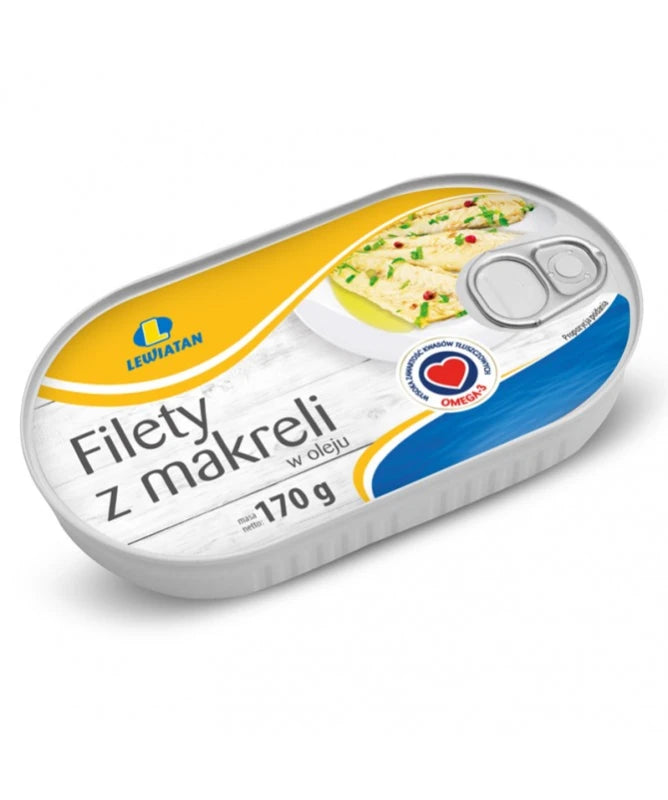 Filety z Makreli w Oleju Lewiatan 170G