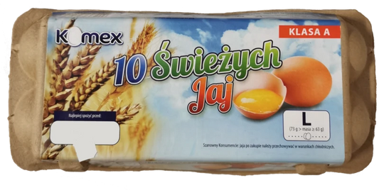 Jaja rozm. L 10 szt. Kosma