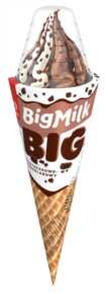 Lody Big Milk Rożek Cookie 140ML